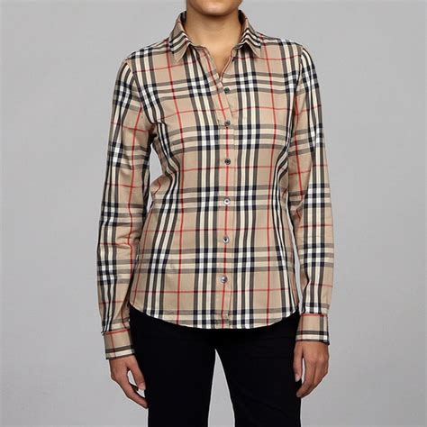 burberry button up women's